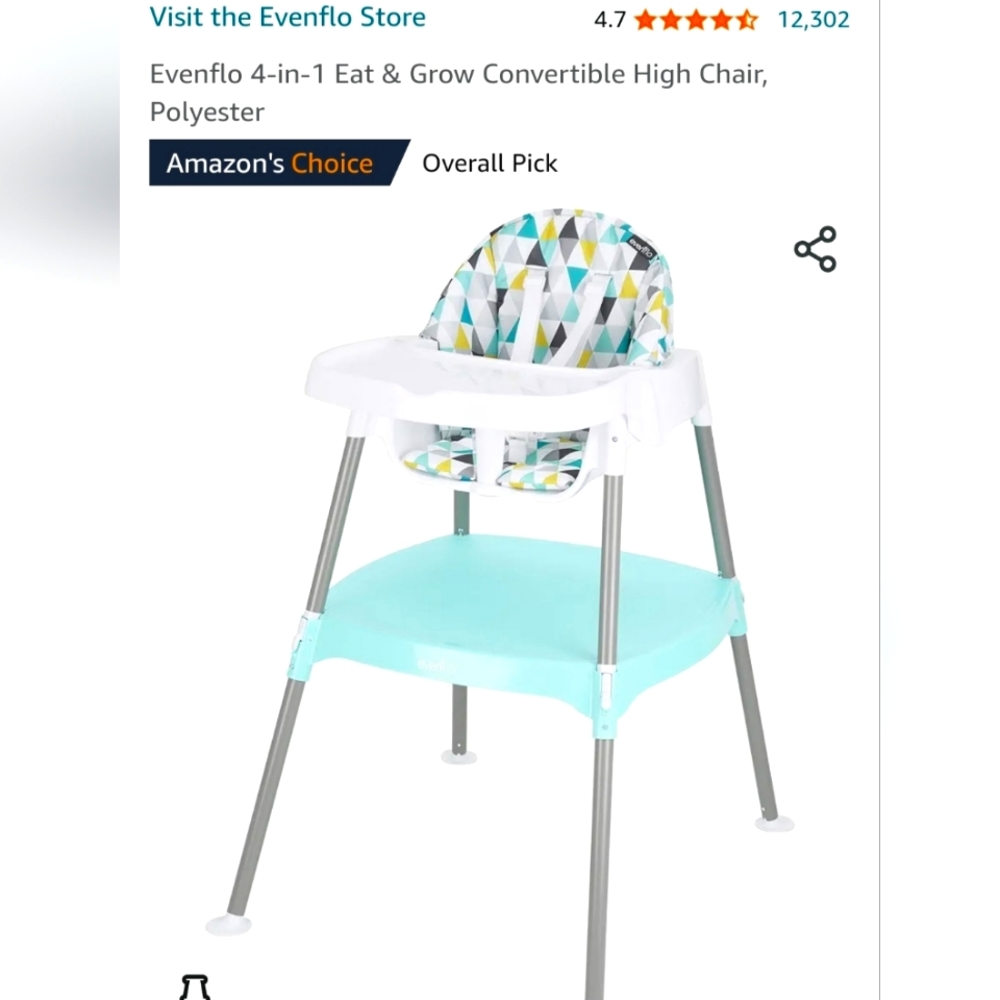 Kids 4 in 1 high chair